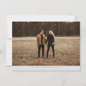 マウデ | ミニマリストのスクリプト写真の日付を保存 招待状 (裏面)