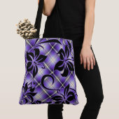 マウナロアハワイアンハイビスカスプレイドビーチバッグ トートバッグ (クローズアップ)