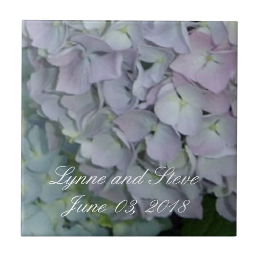 マウブの紫陽花の結婚記念日 タイル (正面)