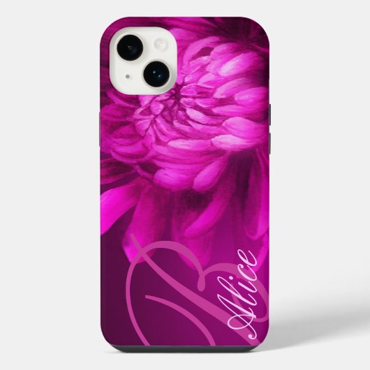 マウブの菊の花 iPhoneケース (裏面)