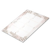 マウブウォーターカラーシャンパーニュグリッターウィークリープランナー ノートパッド (アングル)