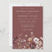 マウブオータム結婚フローラ 招待状 (正面)