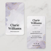 マウブパープル水色液モダン剤  名刺 (正面/裏面)