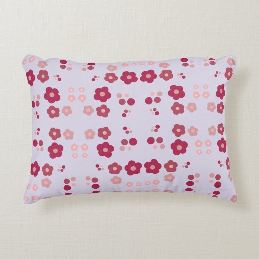 マウブピンクとラズベリー アクセントクッション (正面)