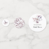 マウブピンクフローラ植物学ブライダルシャワー コンフェッティ (正面)