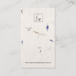 マウブ花びら手作り紙スタッドイヤリングディスプレイ 名刺