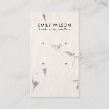 マウブ花びら手作り紙2スタッドイヤリングディスプレイ