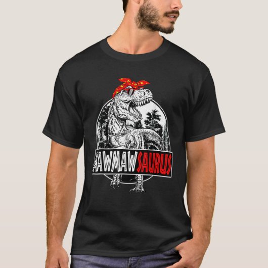 マウマウサウルスTレックスおもしろい恐竜マウマウサウルスFa Tシャツ (正面)