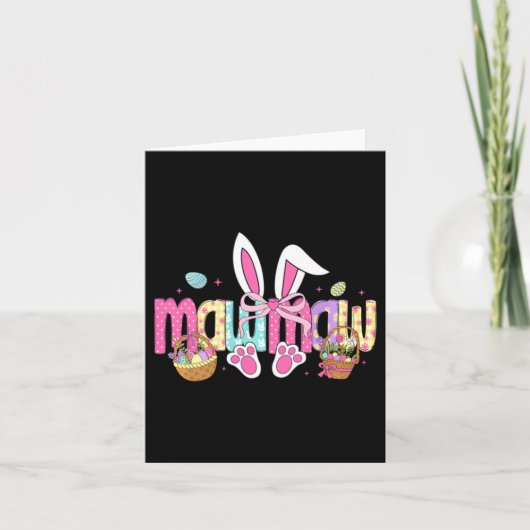 マウマウボウウサギの耳 イースター カード (正面)