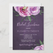 マウモダンベ牡丹パープルプラムブライダル昼食会 招待状 (正面)