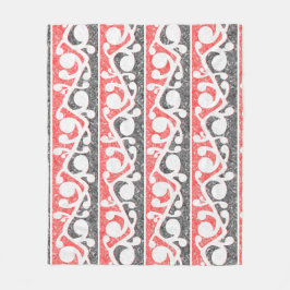 マウリ・コワイMaori Kowhaiwhaiの紋様 フリースブランケット