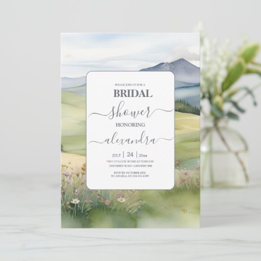 マウンエレガントトメドウブライダルシャワー 招待状 (スタンド正面)