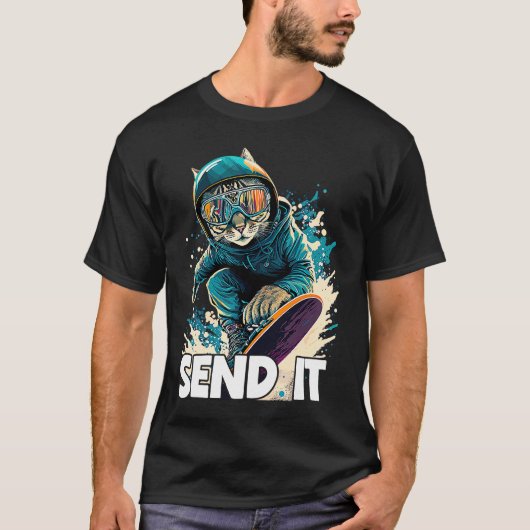マウンクールトスキーヤー雪男性へ盤の女性キッズS Tシャツ (正面)