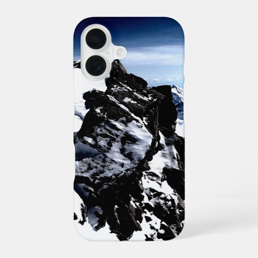 マウンテニアの功績 雪 冬 iPhone 16ケース (裏面)
