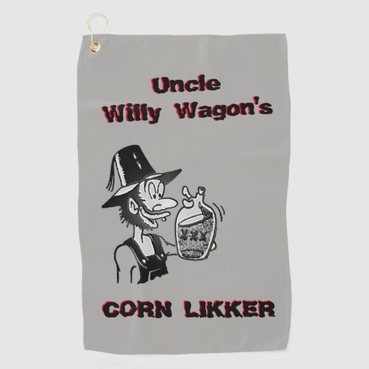 マウンテンおもしろいマン🏔️コミカルヒルビリー ゴルフタオル (正面)