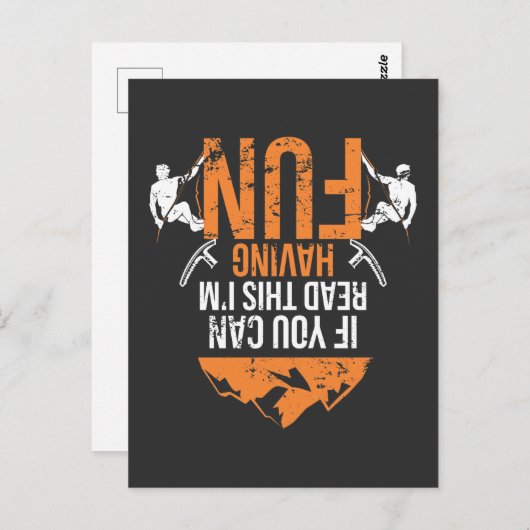 マウンテンおもしろい登山ジョーク登山者のユーモア ポストカード (正面/裏面)