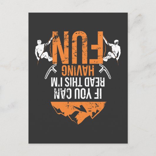 マウンテンおもしろい登山ジョーク登山者のユーモア ポストカード (正面)