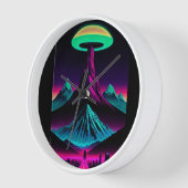 マウンテンの吸盤 壁時計 (傾斜)