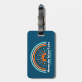 マウンテンアイランドレイクノースカロライナ虹 ラゲッジタグ (裏面縦)