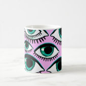 マウンテンアイ抽象芸術アイコン コーヒーマグカップ (中央)