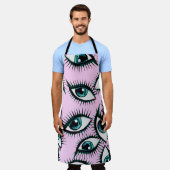 マウンテンアイ。抽象芸術アイコン  エプロン (着用した状態)