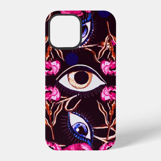 マウンテンアイ。抽象芸術パターン iPhoneケース (裏面)