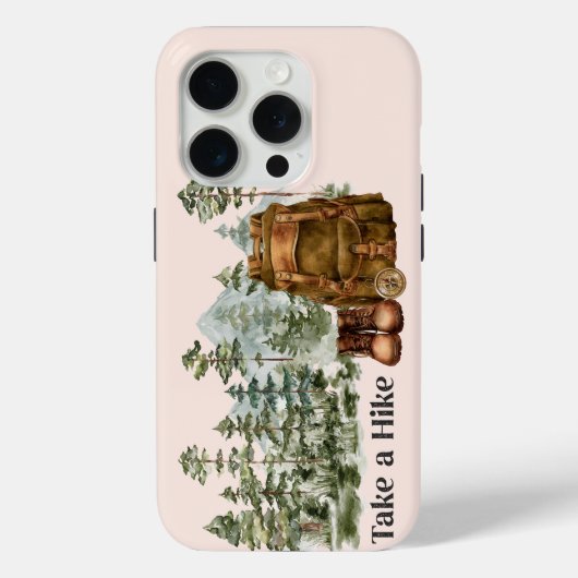 マウンテンアウトドアケースメイトiPhoneケースへのハイキング Case-Mate iPhoneケース (裏面)