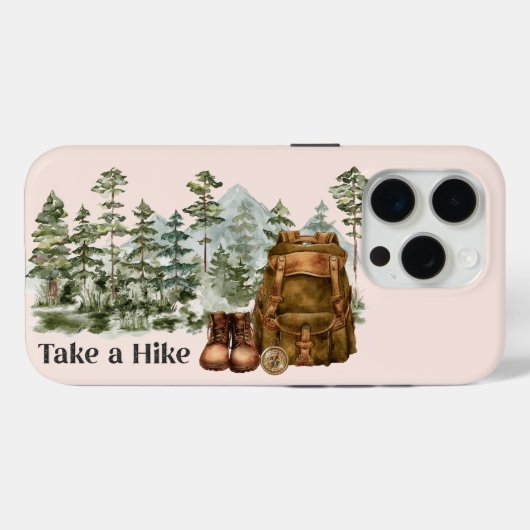 マウンテンアウトドアケースメイトiPhoneケースへのハイキング Case-Mate iPhoneケース (裏面 (横))