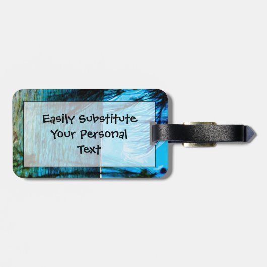 マウンテンアクロスハナレイベイカウアイ抽象芸術 ラゲッジタグ (裏面横)