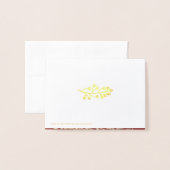 マウンテンアッシュリースジョイファミリーフォトブルゴーニュ金ゴールド 箔カード (裏面封筒付き)