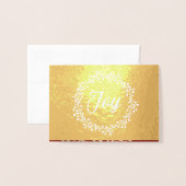 マウンテンアッシュリースジョイファミリーフォトブルゴーニュ金ゴールド 箔カード (封筒付き正面)