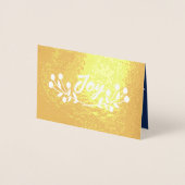 マウンテンアッシュJoyスクリプト写真ブルーネイビー金ゴールドホワイト 箔カード (正面)