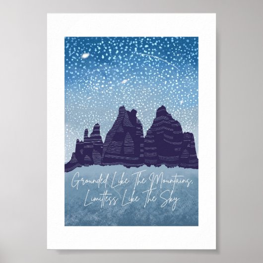 マウンテンアップフィティングカードのように接地 ポスター (正面)