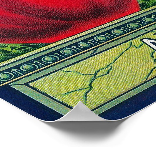 マウンテンアップルのクレートラベルフード川、または ポスター (角)