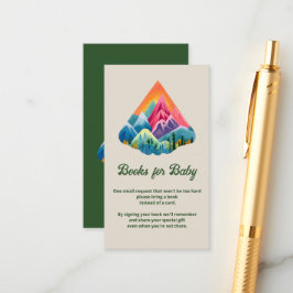 マウンテンアドベンチャーがベビーインサートの本を待つ エンクロージャーカード