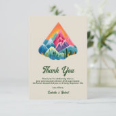 マウンテンアドベンチャーが赤ちゃんのシャワーを待つ サンキューカード (スタンド正面)