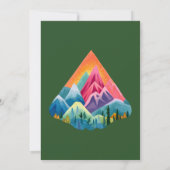 マウンテンアドベンチャーが赤ちゃんのシャワーを待つ 招待状 (裏面)