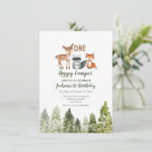 マウンテンアドベンチャーキャンパーの最初の誕生日 招待状 (スタンド正面)