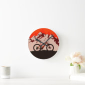 マウンテンアドベンチャーバイク ラウンド壁時計 (ホーム)