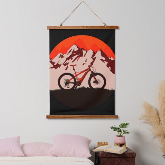 マウンテンアドベンチャーバイク 吊り下げ型タペストリー (寝室)