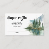 マウンテンアドベンチャーフォレスト緑おむつラッフル エンクロージャーカード (正面)
