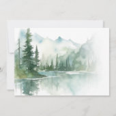 マウンテンアドベンチャーフォレスト緑の少年の赤ちゃんシャワー 招待状 (裏面)