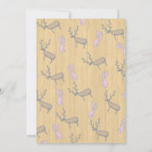 マウンテンアドベンチャーベビーシャワーウォーターカラーフォレスト 招待状 (裏面)