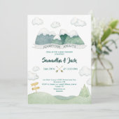 マウンテンアドベンチャーベビーシャワー招待状 招待状 (スタンド正面)