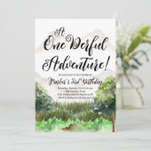 マウンテンアドベンチャー誕生日、キャンプ、マウンテン 招待状 (スタンド正面)