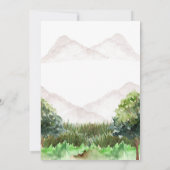 マウンテンアドベンチャー誕生日、キャンプ、マウンテン 招待状 (裏面)