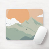 マウンテンアートマウンテントップイメージグリーンマウンテンph マウスパッド (マウス)