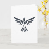 マウンテンイーグルシルエット動物 カード (黄色い花)