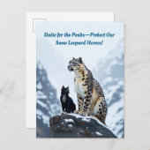 マウンテンウィスカー:フェリーニはユキヒョウに出会う インビテーションポストカード (正面/裏面)