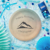 マウンテンウィズサンレイズハッピーバースデー ペーパープレート (パーティー)